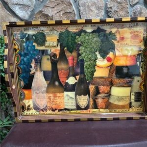 Signed Annie Modica Wine and Cheese tray
